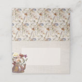 Wasserfarbener Tee Party Dusche Leere Platzkarte (Außenseite Aufgefaltet)