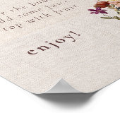 Wasserfarbener Tee Party Mimosa Bar Sign Poster (Ecke)