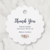 Wasserfarbener Teekessel und Blume Tee Party Geschenkanhänger (Rückseite)