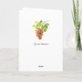 Wasserfarbener Traubenstrauch. Kunst Karte (Rückseite)