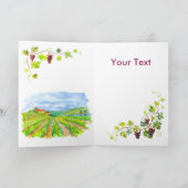 Wasserfarbener Traubenstrauch. Kunst Karte (Innenseite)