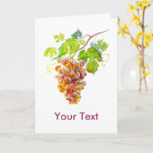 Wasserfarbener Traubenstrauch. Kunst Karte (Gelbe Blume)