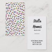 Wasserfarbener Traum Catcher Wilde Feathers Busine Visitenkarte (Vorne/Hinten)