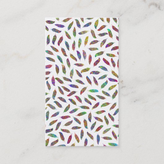 Wasserfarbener Traum Catcher Wilde Feathers Busine Visitenkarte (Vorderseite)