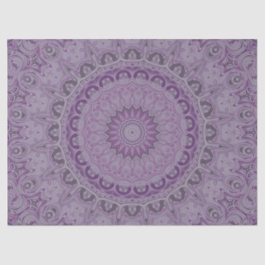 Wasserfarbener Traum Mandala im Schatten der Lila Seidenpapier (Vorderseite)