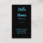 Wasserfarbener Traum Wilde Federn Visitenkarte (Rückseite)