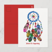 Wasserfarbener Traumfänger Postkarte (Vorne/Hinten)