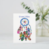 Wasserfarbener Traumfänger Postkarte (Stehend Vorderseite)