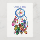 Wasserfarbener Traumfänger Postkarte (Vorderseite)