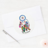 Wasserfarbener Traumfänger Runder Aufkleber (Umschlag)