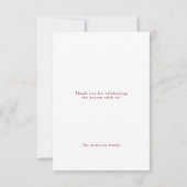 Wasserfarbener Urlaub Candle Festivals Illustratio Dankeskarte (Rückseite)