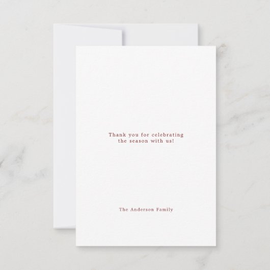 Wasserfarbener Urlaub Candle Festivals Illustratio Dankeskarte (Rückseite)