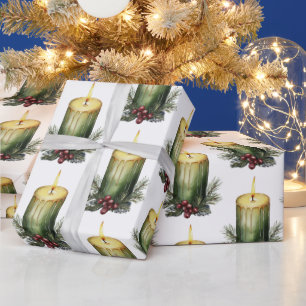 Wasserfarbener Urlaub Candle Festivals Illustratio Geschenkpapier