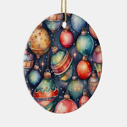 Wasserfarbener Urlaub Kunst Weihnachten Dekoration (Rechts)