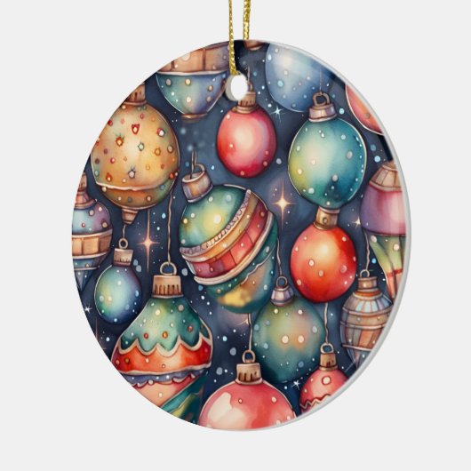 Wasserfarbener Urlaub Kunst Weihnachten Dekoration (Links)