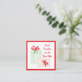 Wasserfarbener Urlaub Lehrer Beste Geschenke Begleitkarte (Stehend Vorderseite)