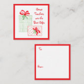 Wasserfarbener Urlaub Lehrer Beste Geschenke Begleitkarte (Vorne/Hinten)
