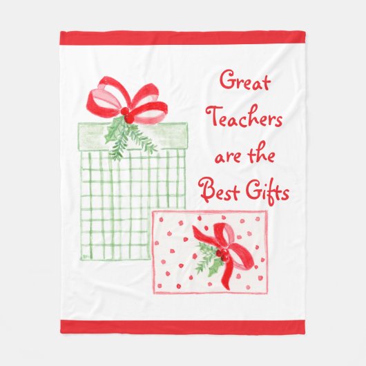 Wasserfarbener Urlaub Lehrer Beste Geschenke Fleecedecke (Vorderseite)