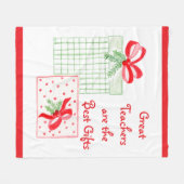 Wasserfarbener Urlaub Lehrer Beste Geschenke Fleecedecke (Vorderseite (Horizontal))