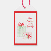 Wasserfarbener Urlaub Lehrer Beste Geschenke Geschenkanhänger (Vorderseite)