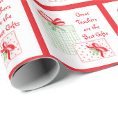 Wasserfarbener Urlaub Lehrer Beste Geschenke Geschenkpapier (Rolleneckpunkt)