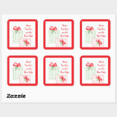 Wasserfarbener Urlaub Lehrer Beste Geschenke Quadratischer Aufkleber (Blatt)