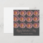 Wasserfarbener Valentinstag Metallische Rose (Vorne/Hinten)