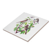 Wasserfarbener Vogel im Dogwood Bird of the Art Fliese (Seite)