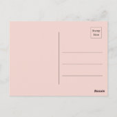 Wasserfarbener Vogel im Kirschblütenwald Postkarte (Rückseite)