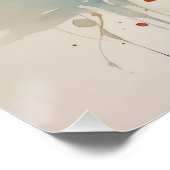 Wasserfarbener Vogel: Schöne Details im Minimalism Poster (Ecke)