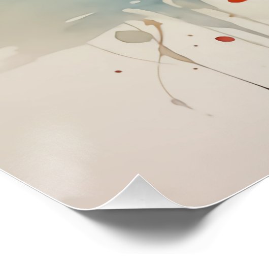 Wasserfarbener Vogel: Schöne Details im Minimalism Poster (Ecke)