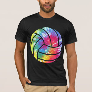 Wasserfarbener Volleyball-Spieler Hippie-Farbe T-Shirt