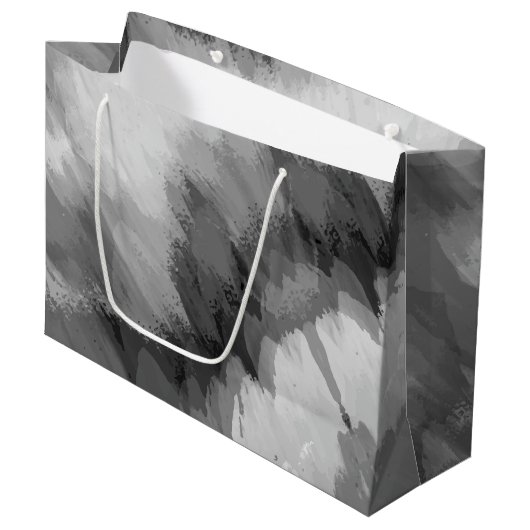 Wasserfarbener Wasserfall, Natur 3 Große Geschenktüte (Vorderseite Schrägansicht)