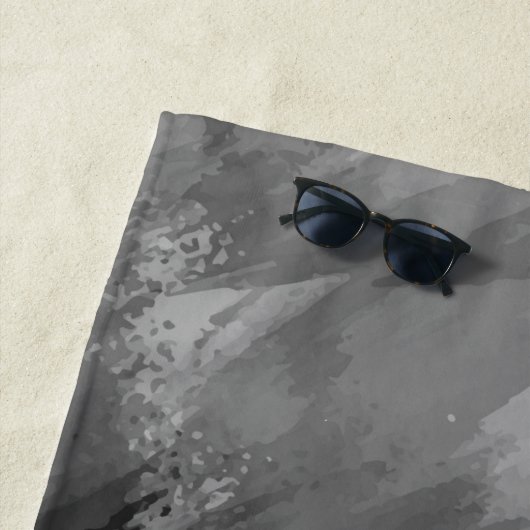 Wasserfarbener Wasserfall, Natur 3 Strandtuch (Beispiel)