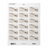 Wasserfarbener Weihnachtsbaum in neutraler Farbe Adressaufkleber (Vorne)