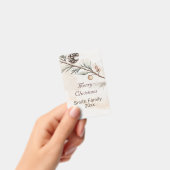 Wasserfarbener Weihnachtsbaum in neutraler Farbe Ausweis (Handheld)