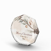 Wasserfarbener Weihnachtsbaum in neutraler Farbe Fotoblock (Rechts)