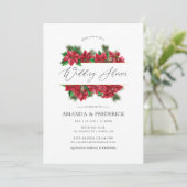 Wasserfarbener Weihnachtsgeometrischer Polterabend Einladung (Stehend Vorderseite)