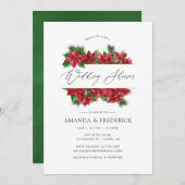 Wasserfarbener Weihnachtsgeometrischer Polterabend Einladung (Vorne/Hinten)