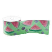 Wasserfarbener Wein Wassermelone Berry Green Ripsband (Spule)