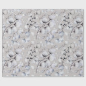 Wasserfarbener Winter Botanicals Geschenkpapier (Flach)