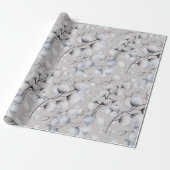 Wasserfarbener Winter Botanicals Geschenkpapier (Ungerollt)