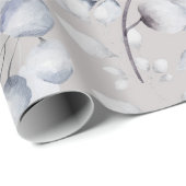 Wasserfarbener Winter Botanicals Geschenkpapier (Rolleneckpunkt)