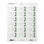 Wasserfarbener Winterlandschaft Kunstbaum Adressaufkleber (Vorne)