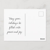 Wasserfarbener Winterwald Einfache Bäume Postkarte (Rückseite)