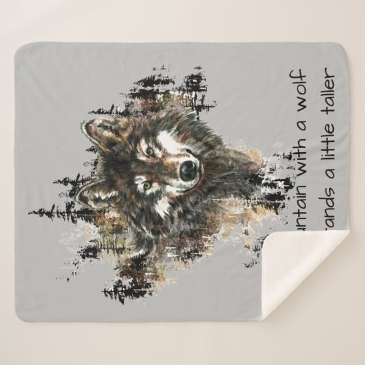 Wasserfarbener Wolf - Biodiversitätsangebot Sherpadecke (Vorderseite (Horizontal))