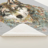 Wasserfarbener Wolf Wildtiere Art: Sherpadecke (3/4)