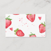 WasserfarbenErdbeere individuell angepasst Begleitkarte (Rückseite)