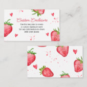 WasserfarbenErdbeere individuell angepasst Begleitkarte (Vorne/Hinten)