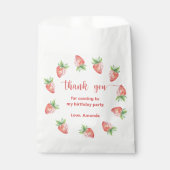 WasserfarbenErdbeeren 1. Geburtstag vielen Dank Geschenktütchen (Vorderseite)